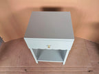 Modern Nightstand with Drawer and Open Shelf