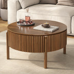 Round Lift Top Coffee Table with Hidden Storage