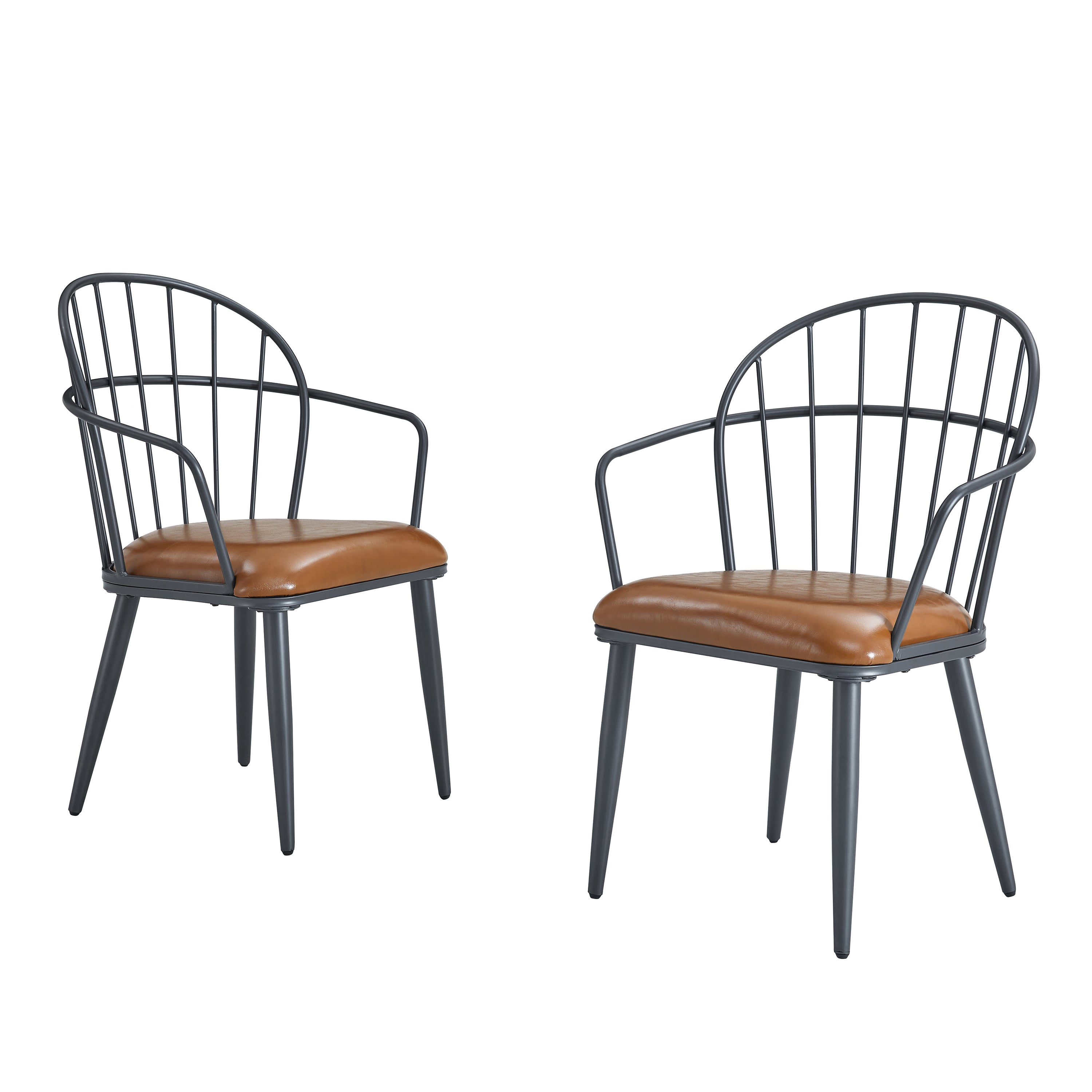 Indoor Upholstered Dining Set With Metal Legs (Set of 4)