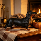 26 Inch Black and Tan Dachshund Statue