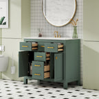 36'' Bathroom Vanity with Ceramic Sink Combo Set