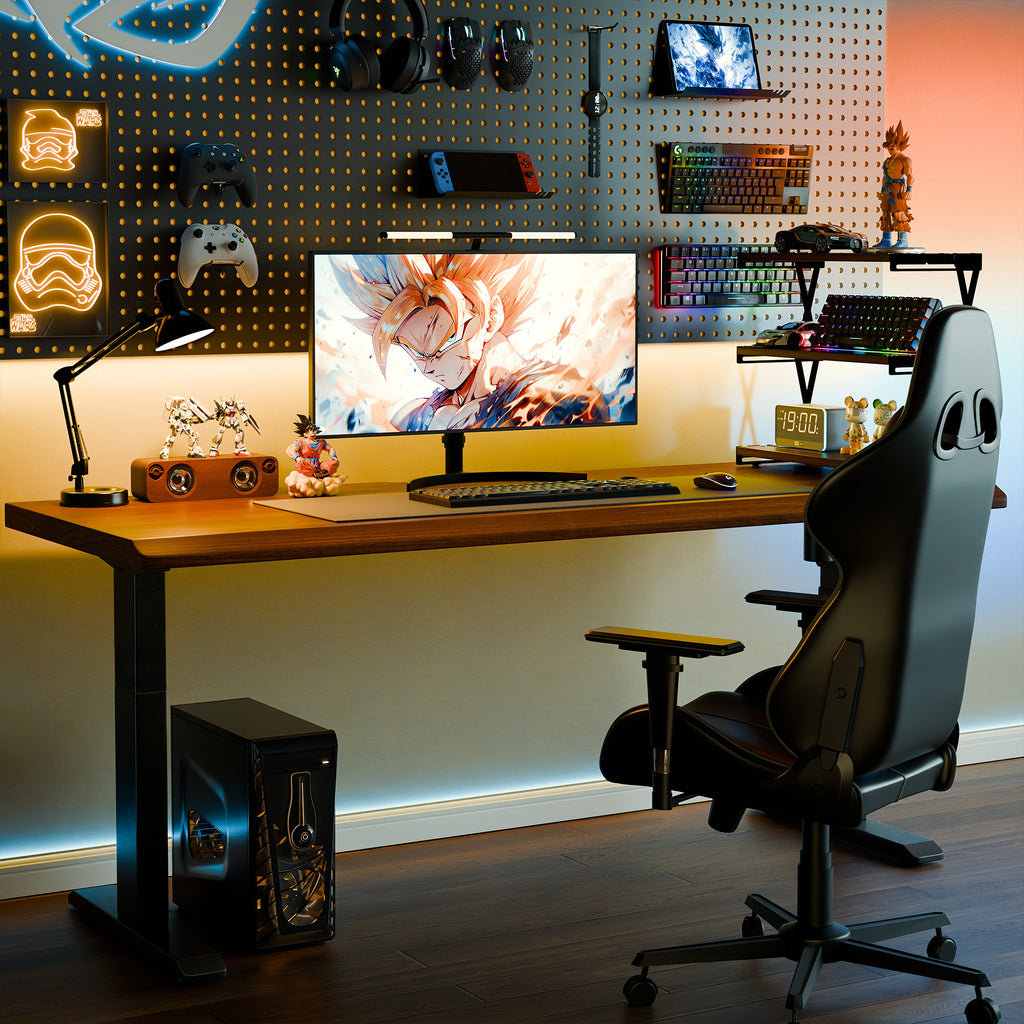 Solid Rubberwood Electric Standing Desk