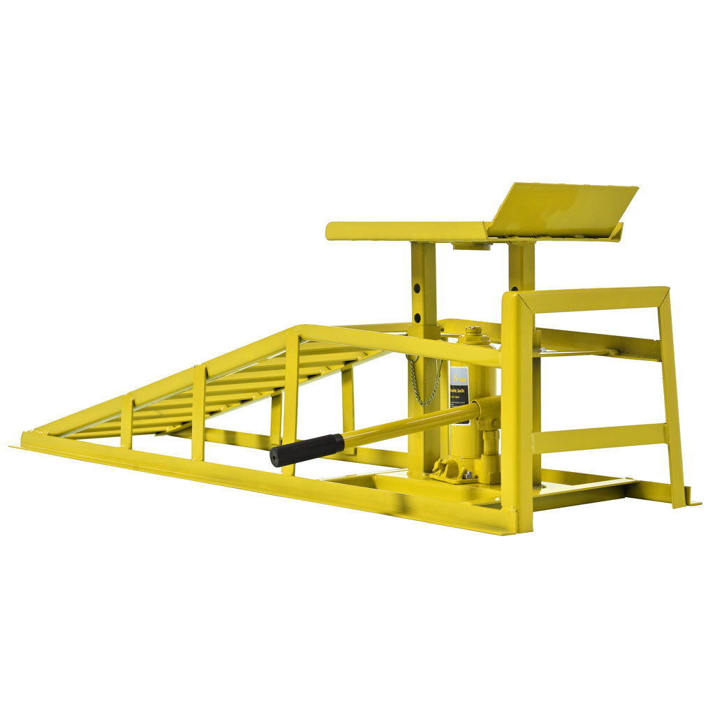 5-Ton Hydraulic Car Lift Ramps, 45-Inch, Yellow, 2-Pack