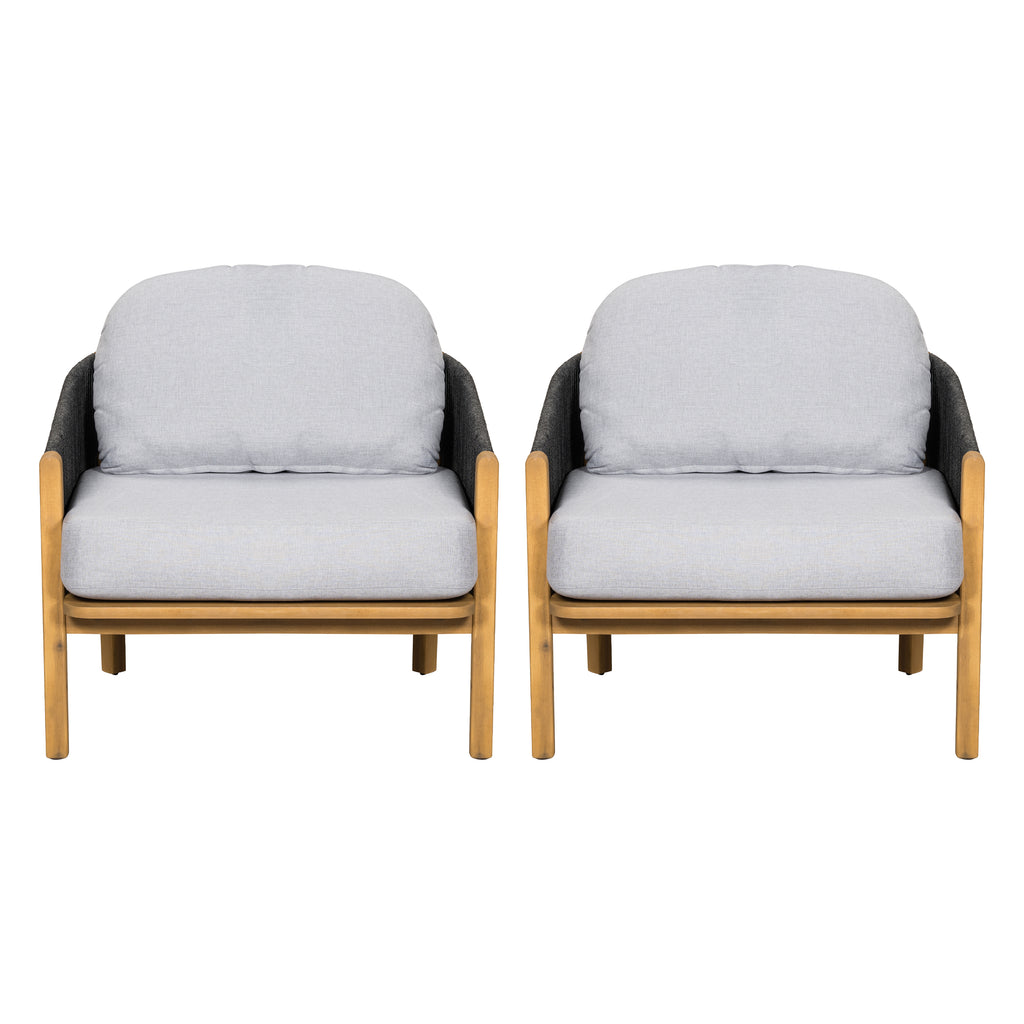 Grotta Outdoor Wood Club Chair