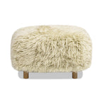 Enchante 24.5" New Zealand Sheepskin Rectangular Accent Ottoman