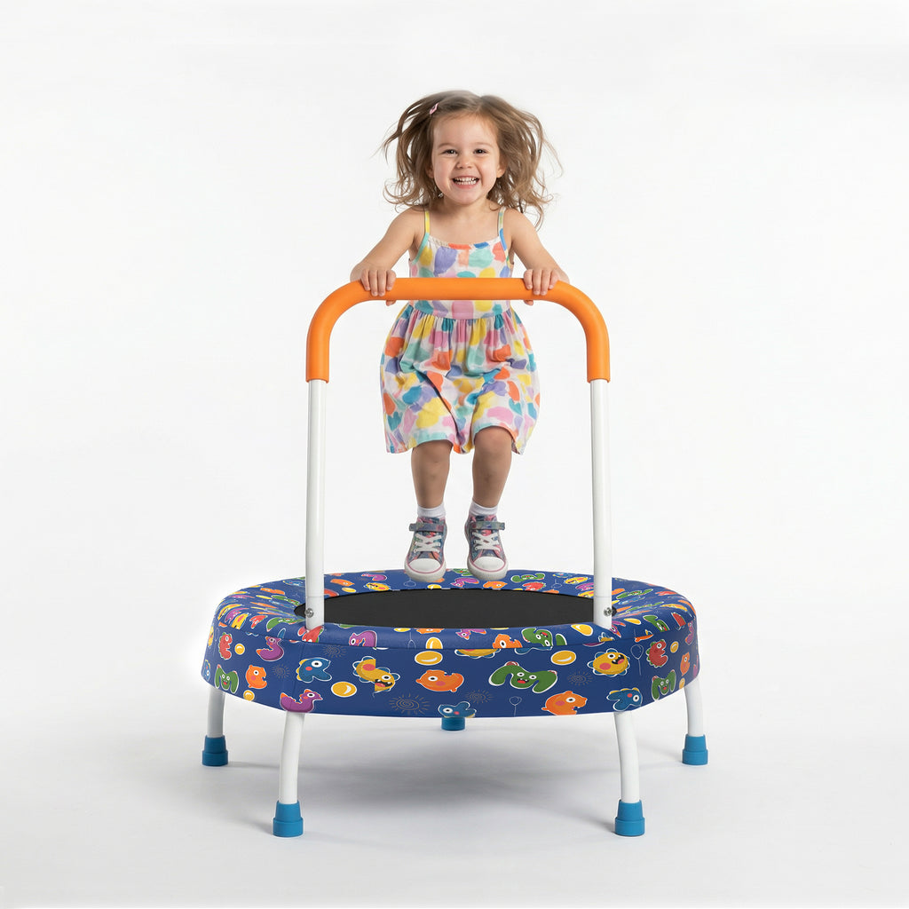 28-Inch Toddler Trampoline for Kids 1 Year Plus with Handle