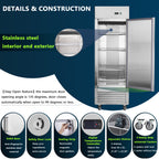 27"W Commercial Refrigerator with Solid Door