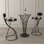 Upholstered S-Shaped Barstools Set of 2