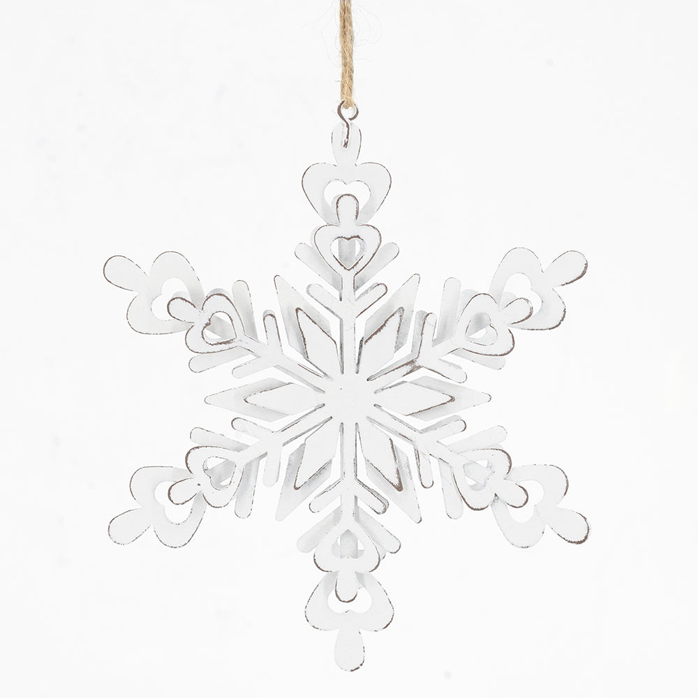 Iron Snowflake Hanger - Set of 6 Holiday Ornaments