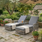 GO 2 Pieces Long Reclining Chaise Lounge Set