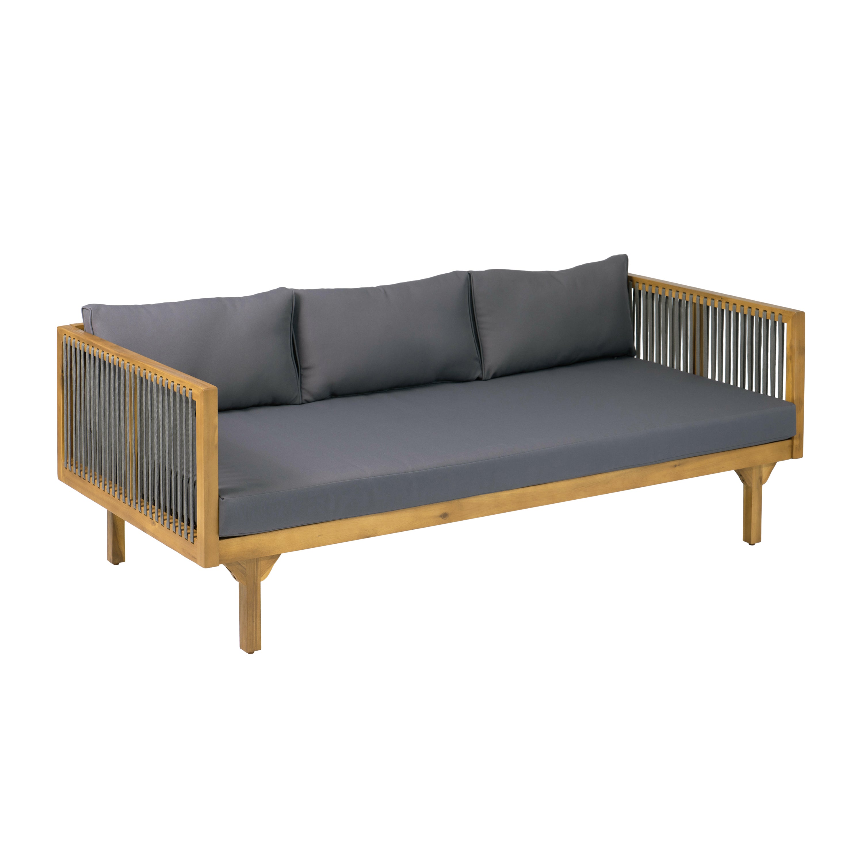 2-Piece Outdoor Patio Set: Sofa with Dark