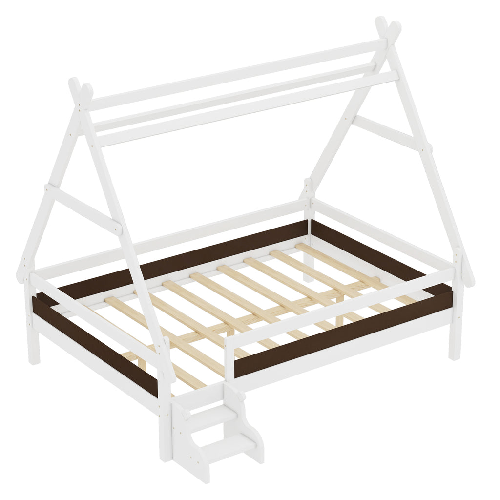 Full House Platform Bed with Stairs