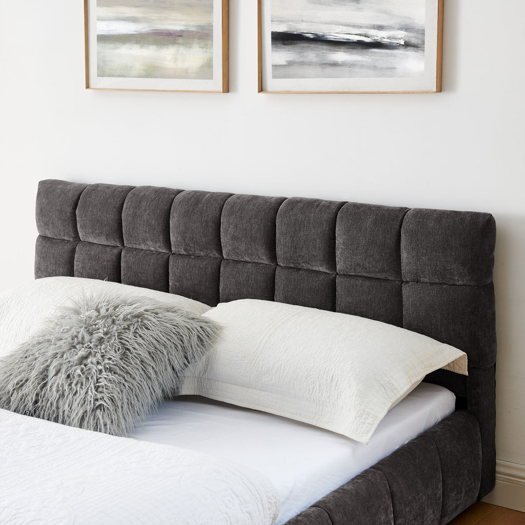 Queen Size Upholstered Bed with Storage