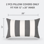 2 Pack Outdoor Lumbar Pillow Covers
