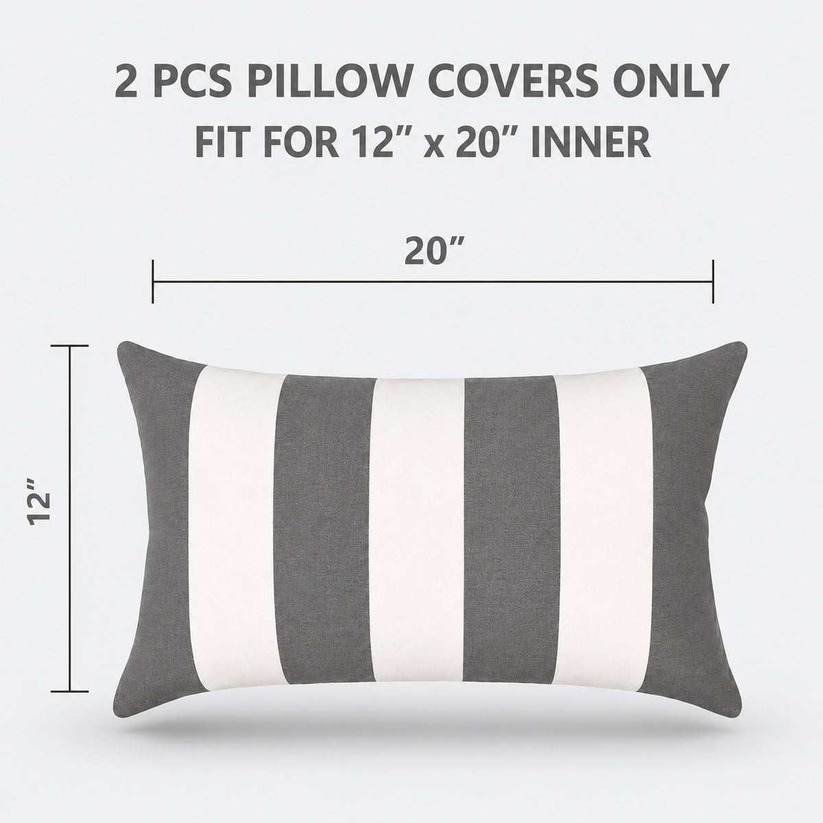 2 Pack Outdoor Lumbar Pillow Covers