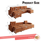 U-Shaped Sleeper Sofa with Pull Out Bed