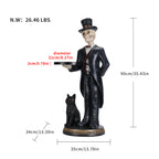 Halloween Skeleton Butler Floor Statue with Serving Tray