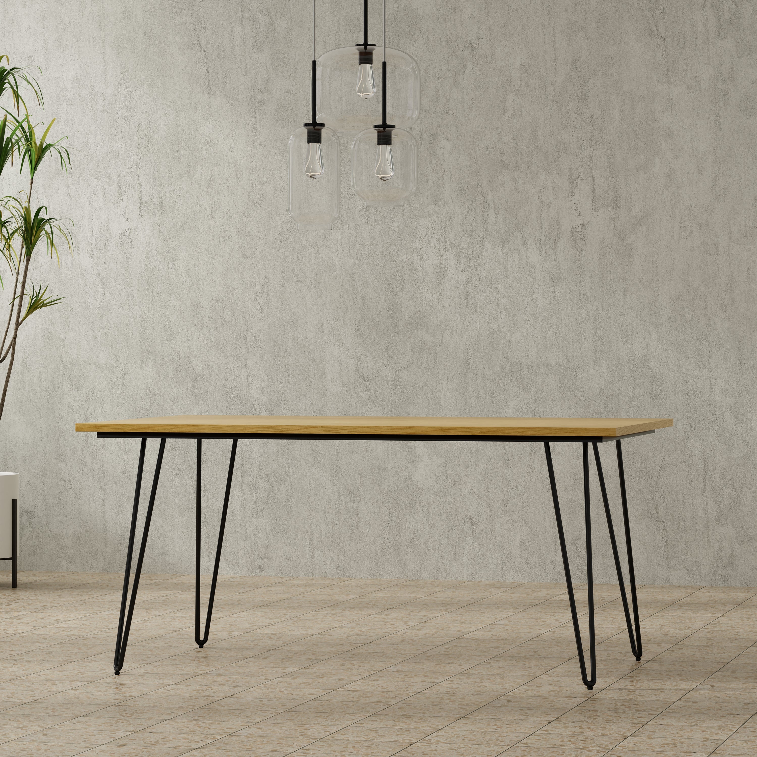 Hunter Dining Table in Brown and Light Brown