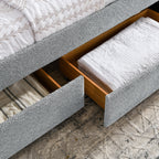 Tufted Daybed with Trundle and Two Drawers - Queen Size