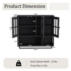 Bathroom Wall Cabinet with Open and Hidden Storage