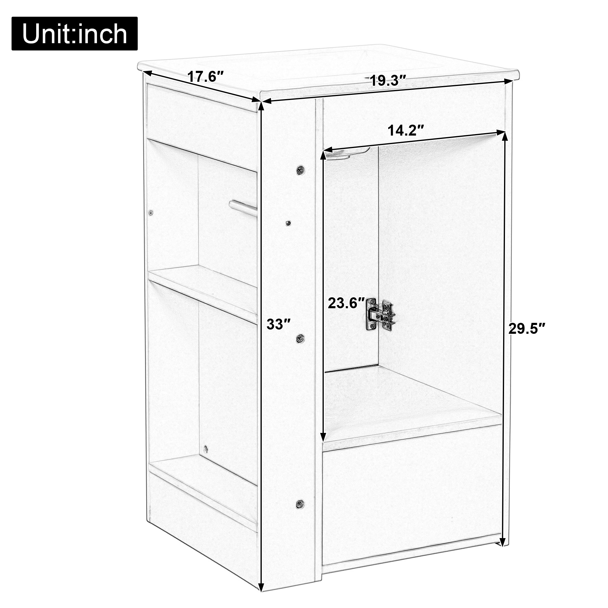 20" Freestanding Bathroom Vanity With Ceramic Sink
