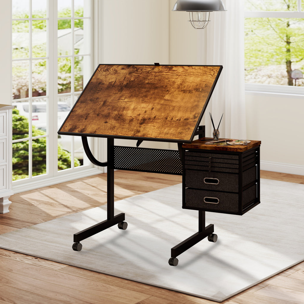 1500 Pieces Jigsaw Puzzle Table with Wheels - Black