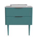 Elena Striped Aquamarine Bathroom Vanity Without Sink