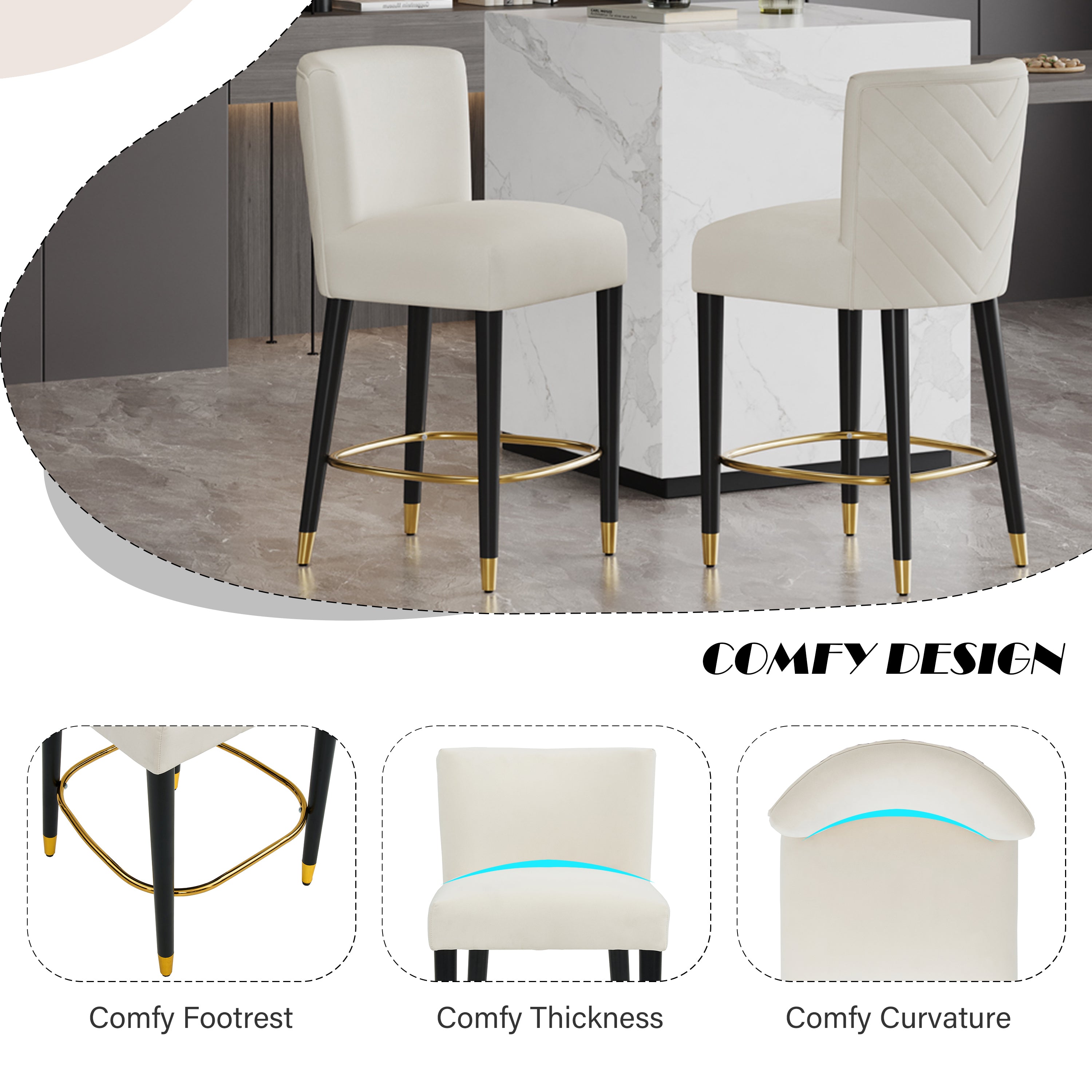 27-Inch Modern Counter Stool