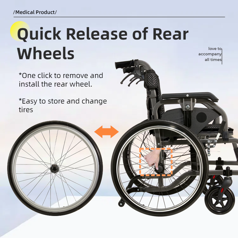 Aluminum Foldable Lightweight Adult Wheelchair