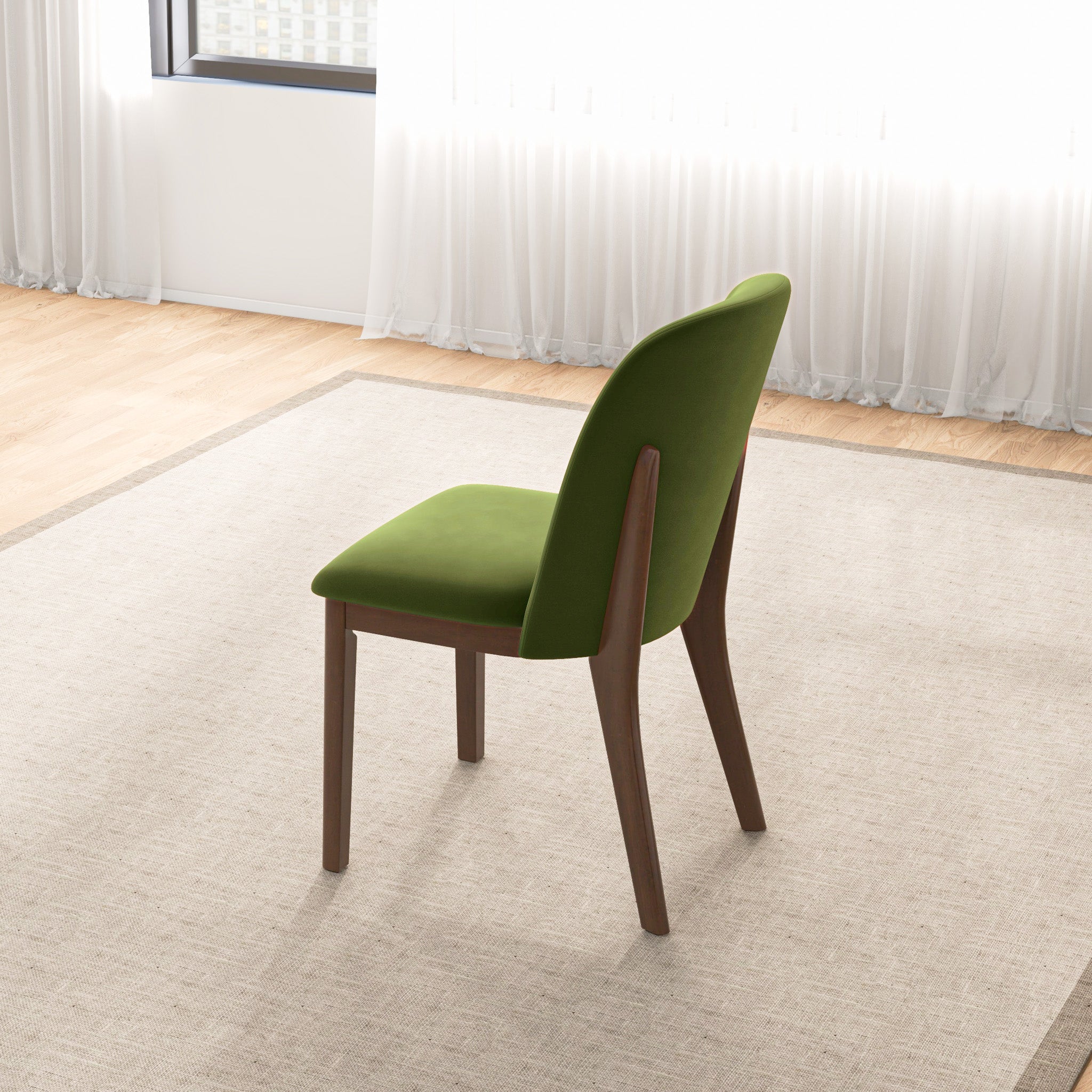 Kaitlyn Mid-Century Modern Dining Chair Set of 2