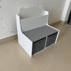 Kids Bookshelf with Storage Bins