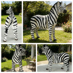 Simulated Zebra Garden Statue