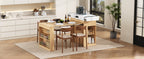 TREXM Extendable Dining Table with Folding Tabletop