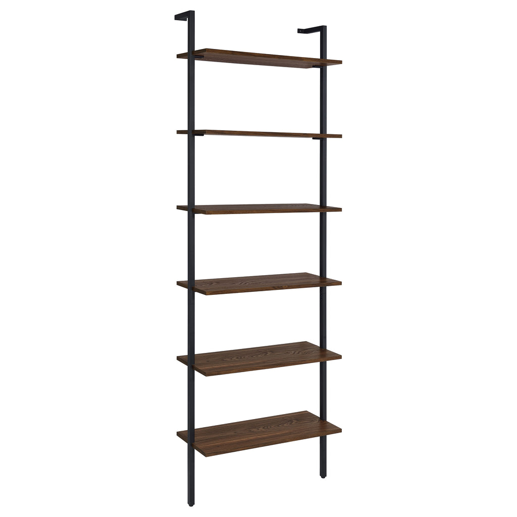 Christy Six-Shelf Open-Back Wall Bookshelf
