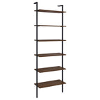 Christy Six-Shelf Open-Back Wall Bookshelf