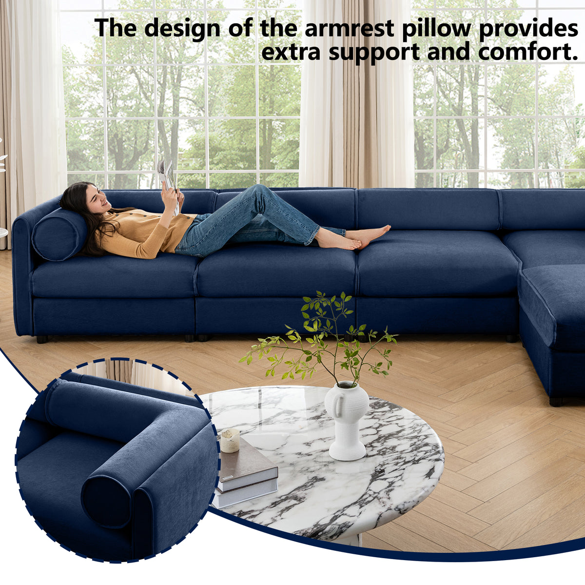 Stylish Chenille Sofa