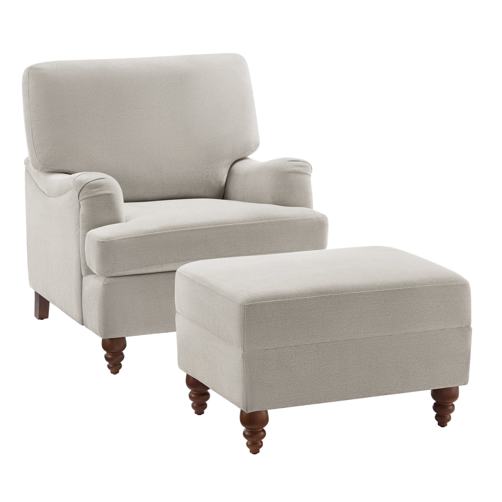 Candor Sea Oat Chair and Ottoman Set