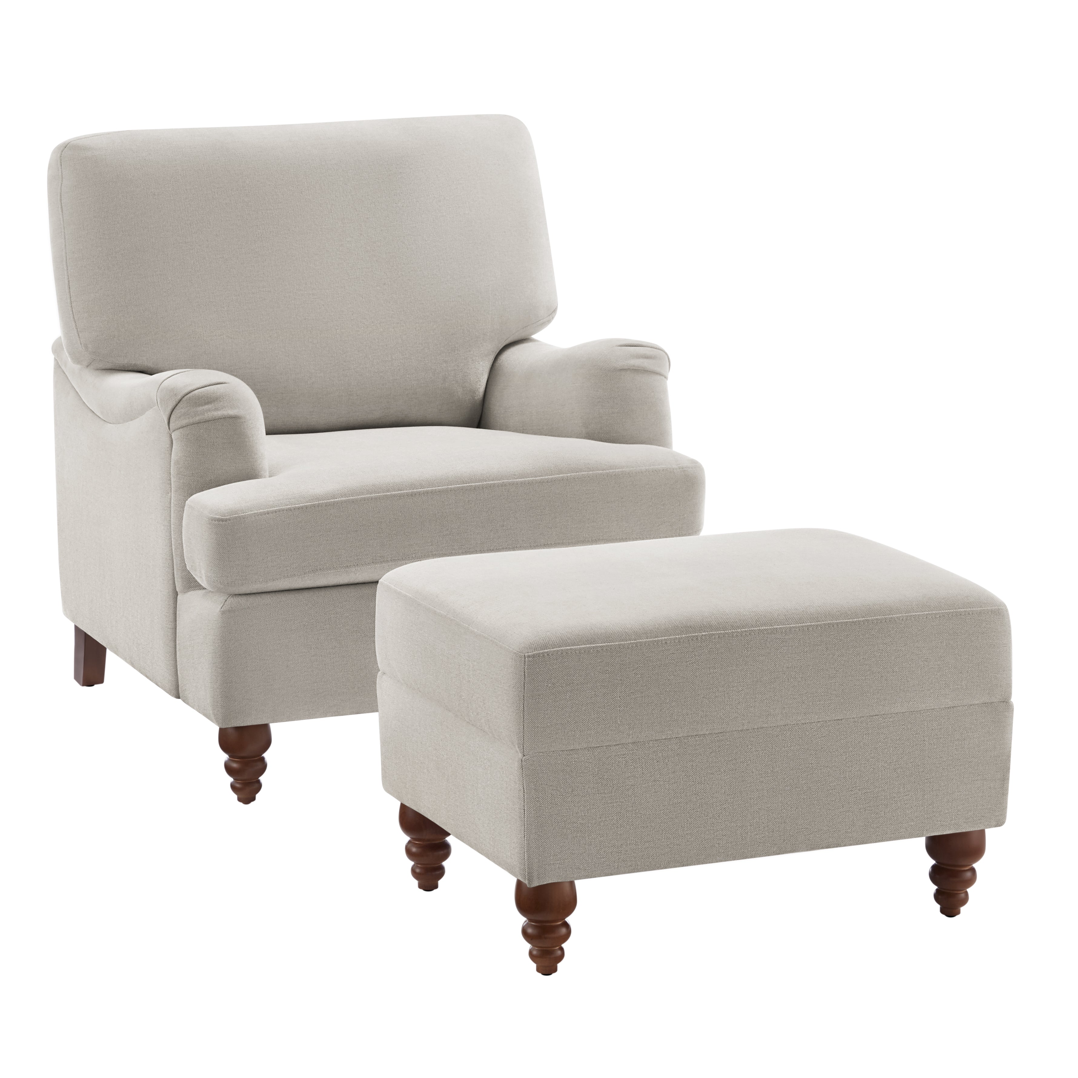 Candor Sea Oat Chair and Ottoman Set