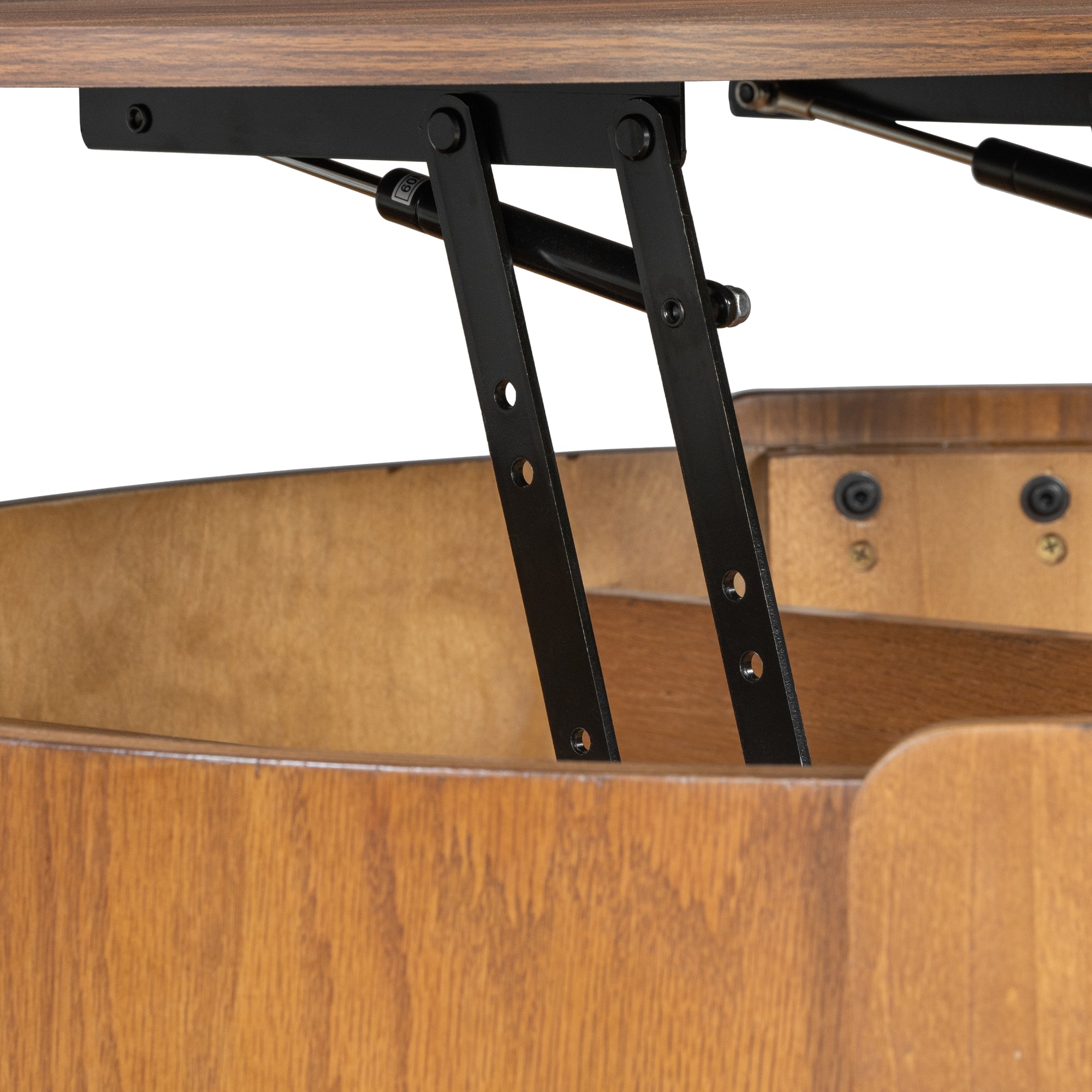 Vibe Haus Farmhouse Round Lift Top Coffee Table