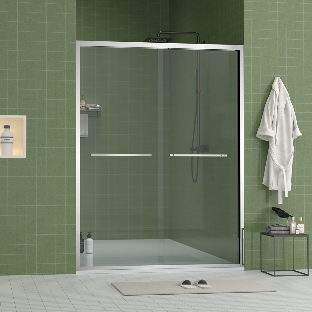 Aluminum Frame Double Sliding Shower Door