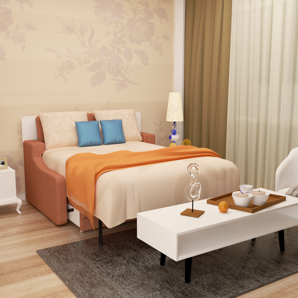 Vertical Murphy Bed with Sofa for Bedroom or Guestroom