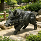 Simulated Wild Boar Resin Garden Statue