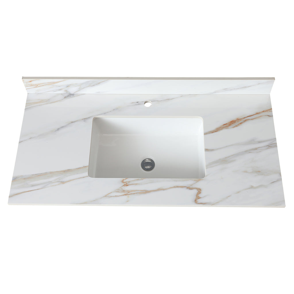 43 Inch Marble Vanity Top with Undermount Rectangular Sink