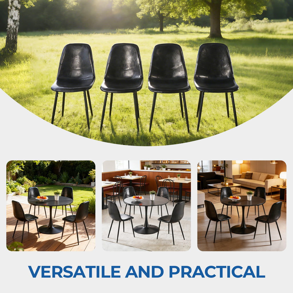 PU Dining Chair 4-Piece Set