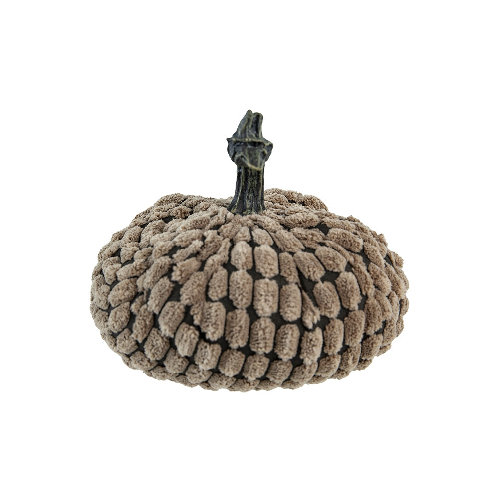 Set of 3 Chenille Weighted Pumpkins - Dark
