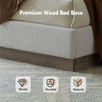 Hosford Upholstered Wingback Bed - Queen Size