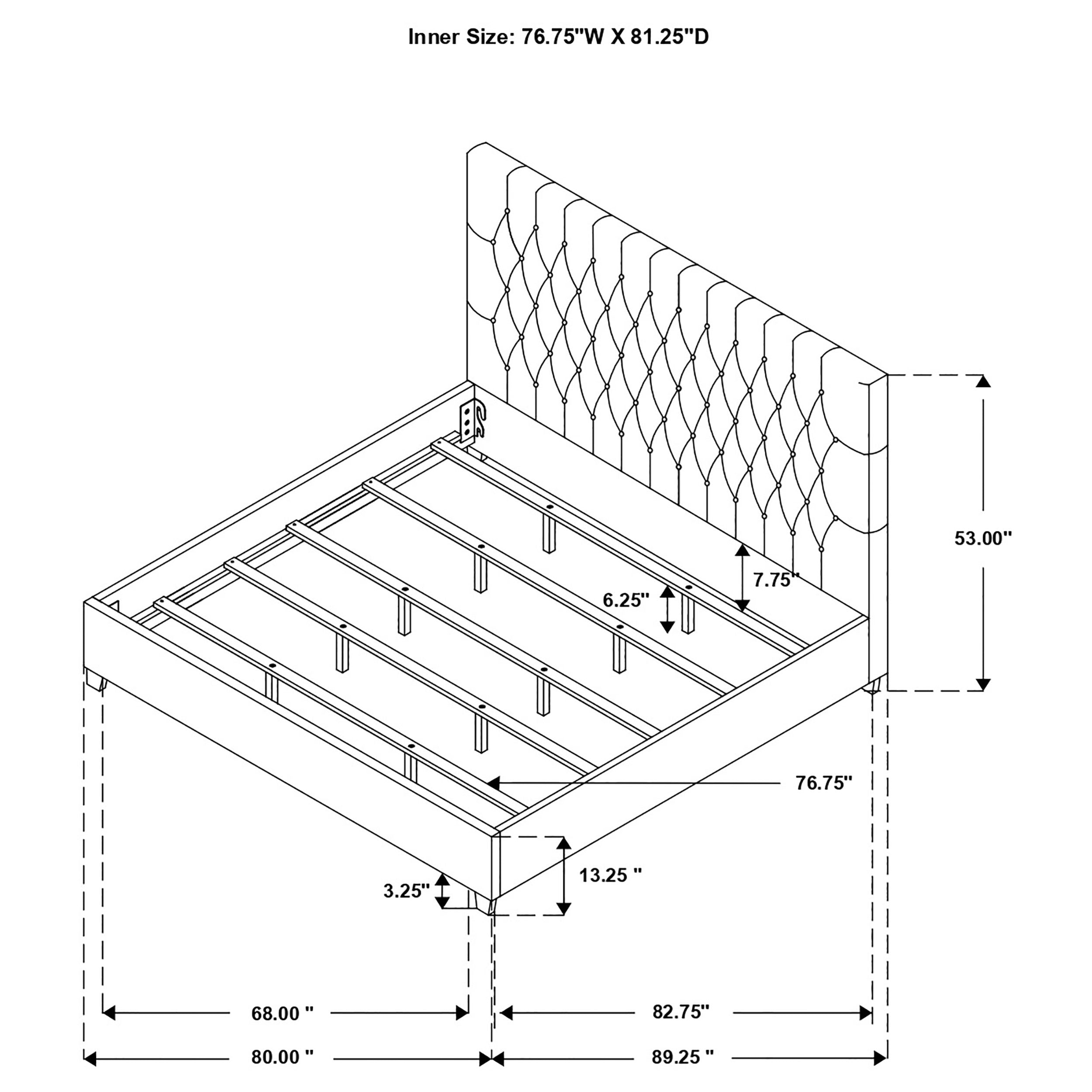 Copper Oatmeal Upholstered Eastern King Panel Bed