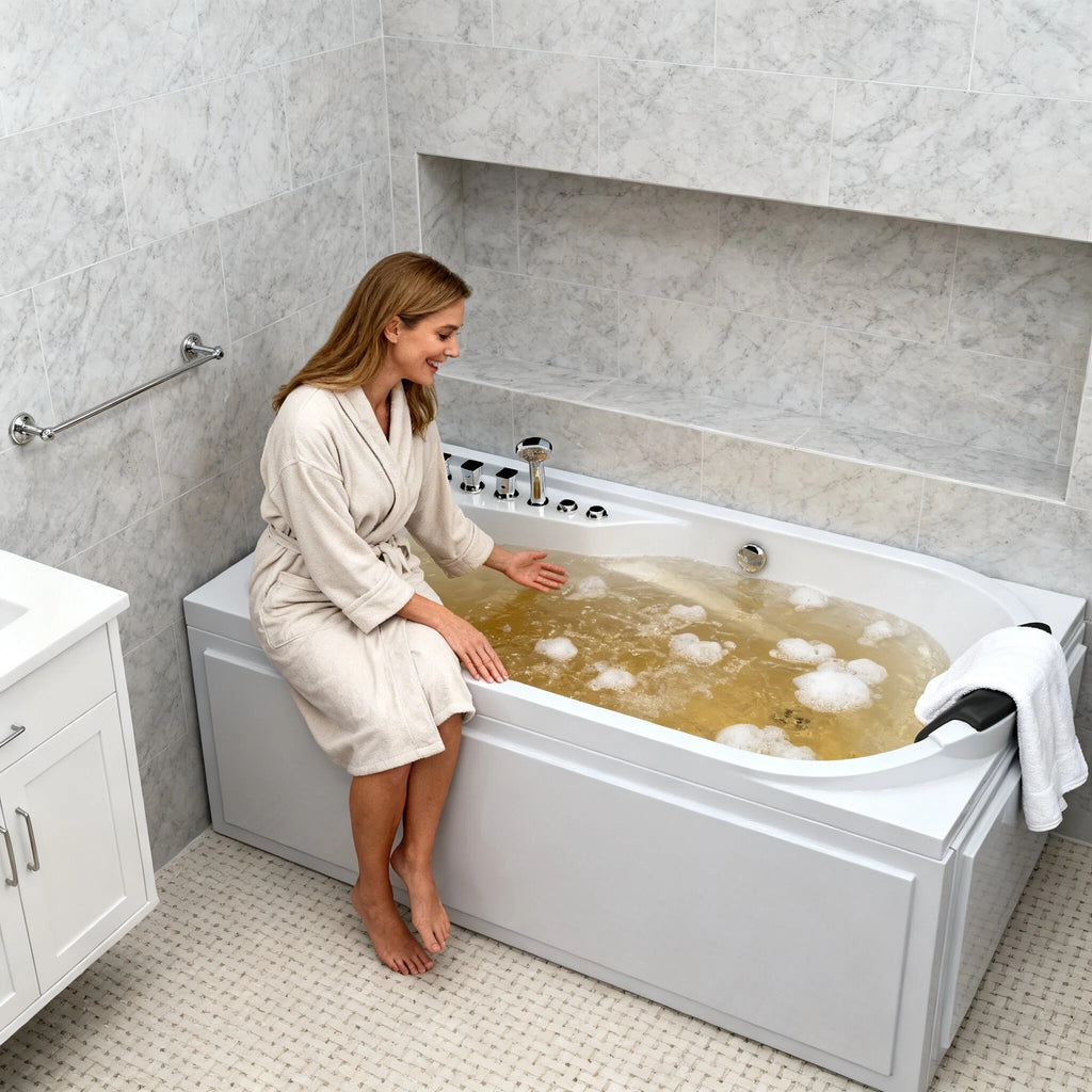 67 in. x 34 in. Acrylic Whirlpool Bathtub with Center Drain