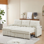 71.3" Reclining Sofa Bed with USB Ports – L-Shaped Sectional