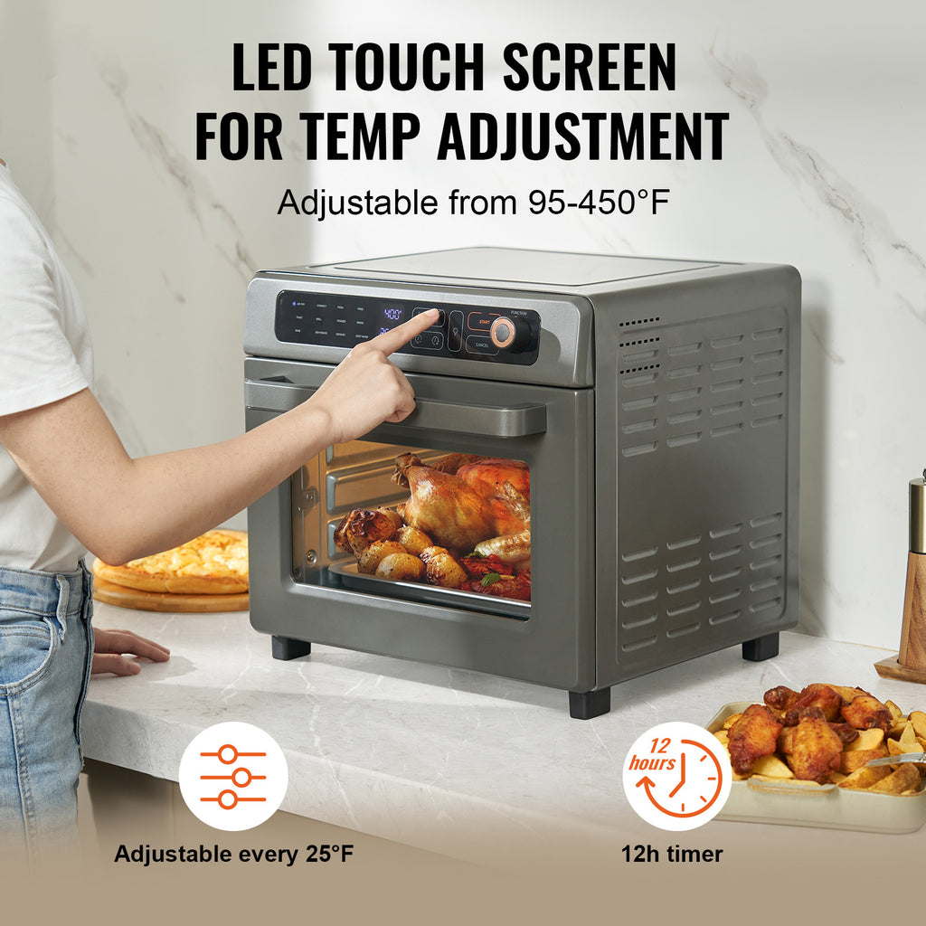 12-IN-1 Air Fryer Toaster Oven, 25L Convection Oven